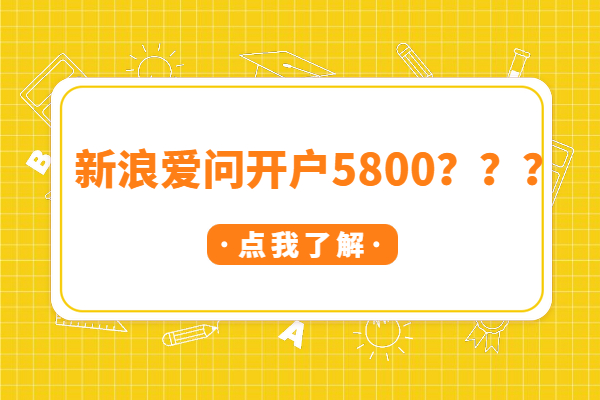 新浪爱问开户5800什么意思